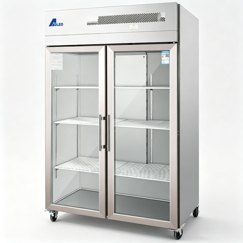 Double-door vertical display cabinet