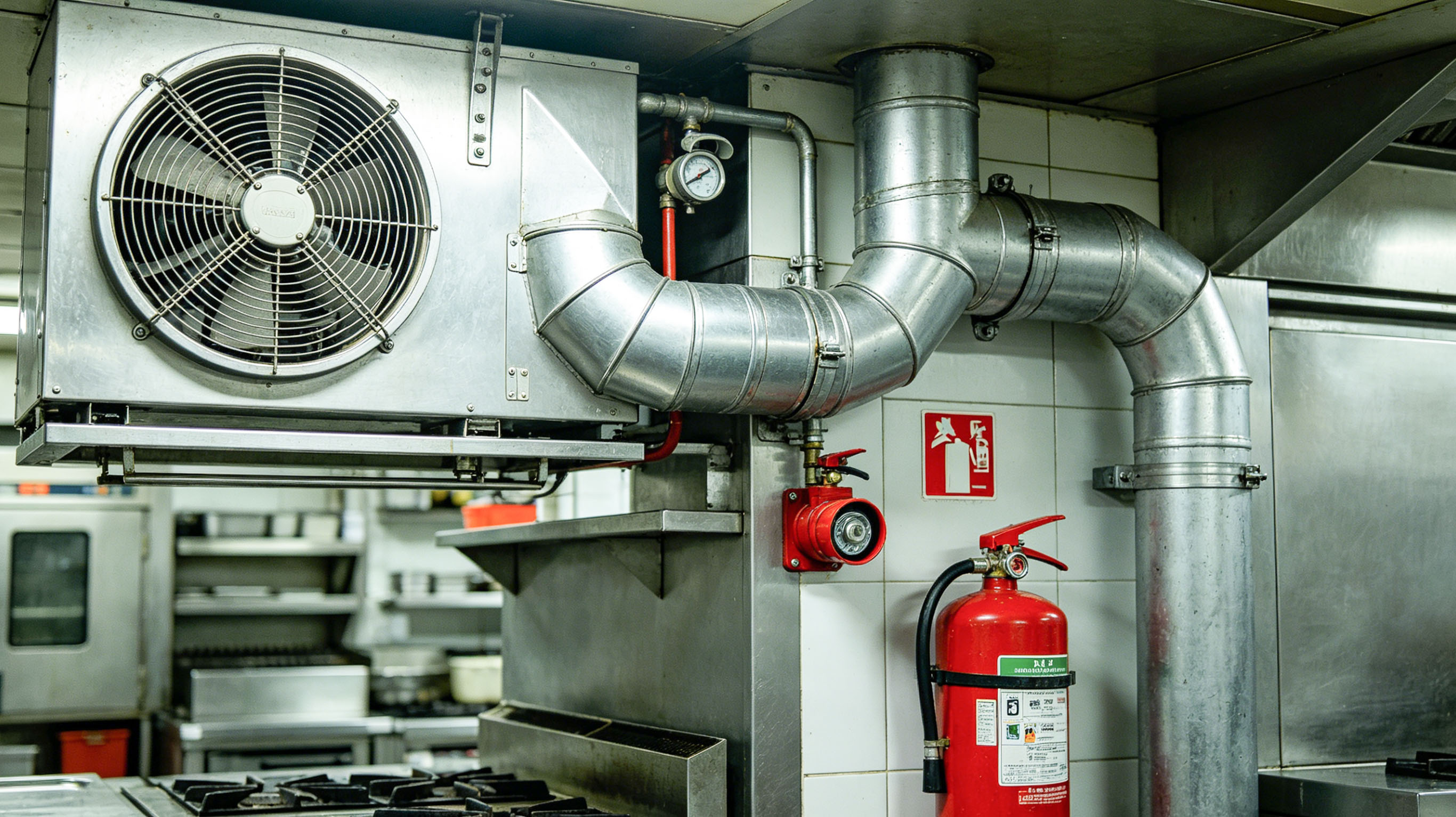 Kitchen ventilation/fire suppression system